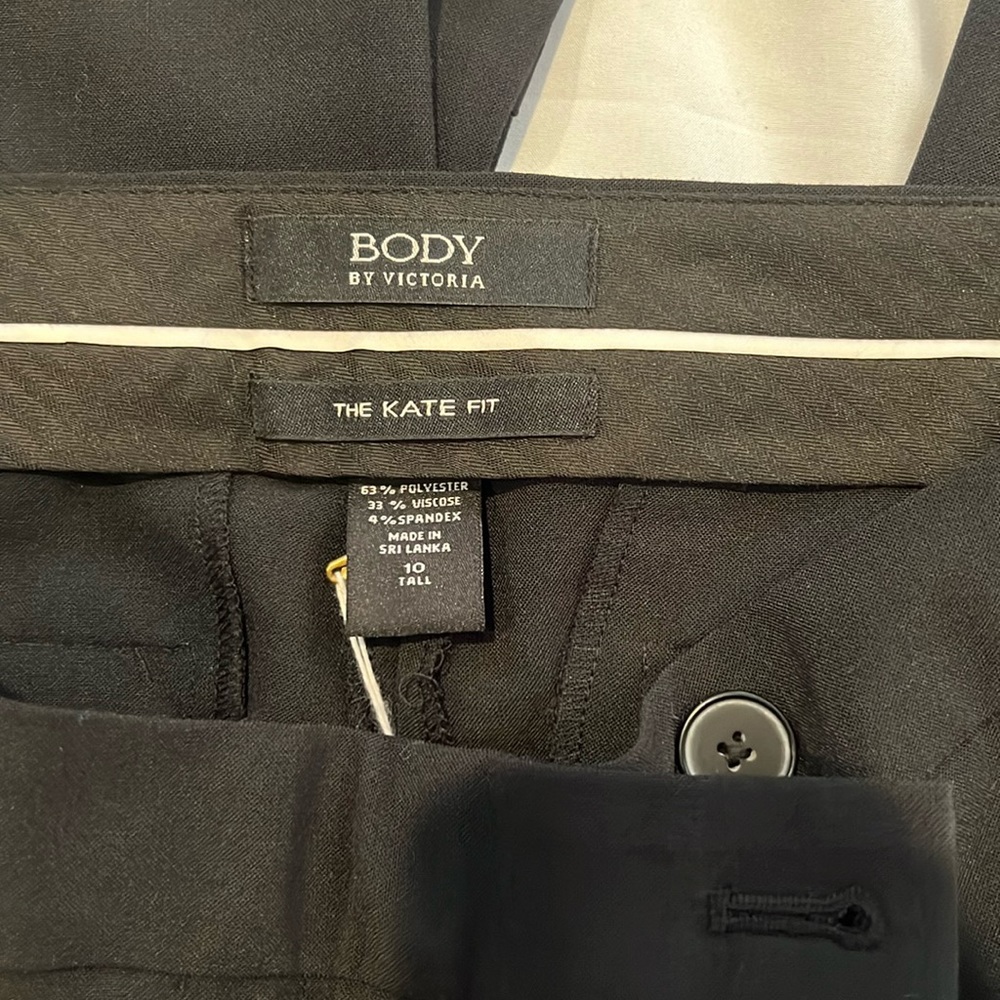 Black bootcut trousers